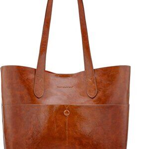 Women Tote Bag PU Leather Large Capacity Organizer Shoulder Bag